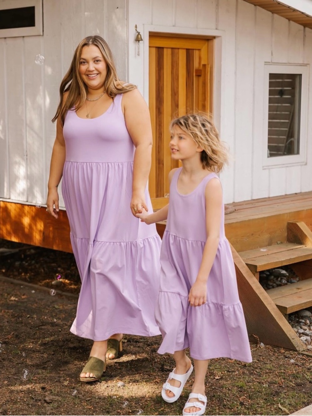 Smash + Tess Lilac Sleeveless Tiered Maxi Dress